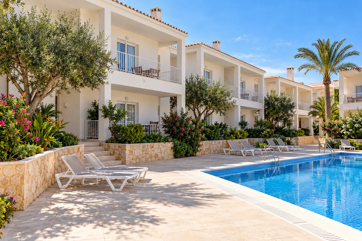 Courtyard facade and balconies, illustrative image